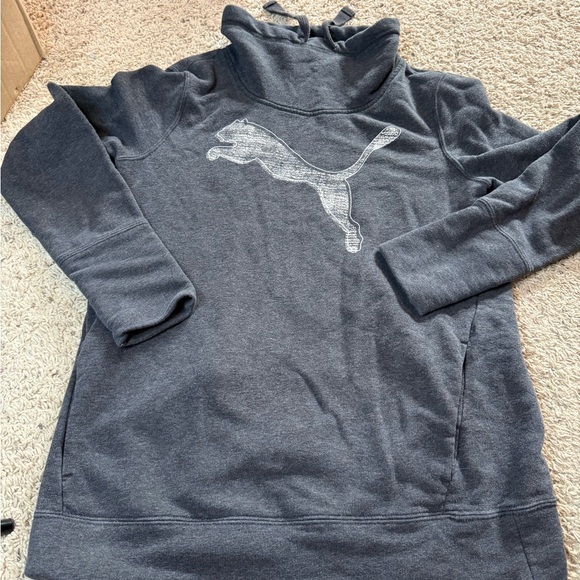 Puma Dark Gray Sweatshirt with Logo - Picture 1 of 2